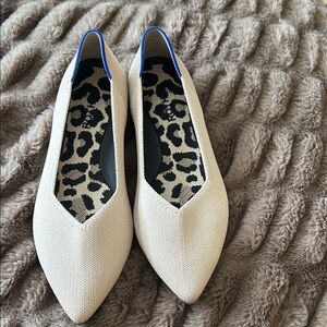 Rothy's Ivory and Cobalt Women's Loafers